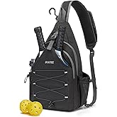 G4Free Pickleball Bag, Crossbody Sling Bag for Men Women, Pickleball Backpack, Pickle Ball Paddle Bag Gifts for Sports