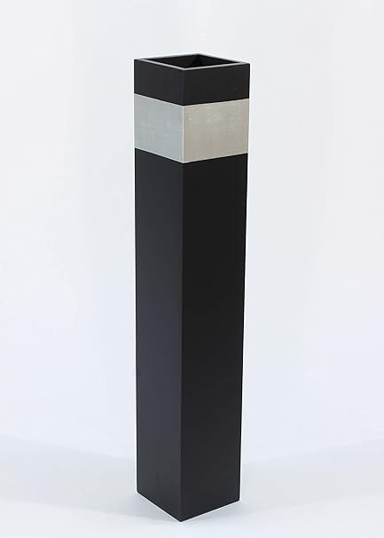 Greenfloralcrafts 28 Slender Rectangle Tall Floor Vase Black