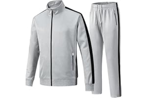 Feiairuike Men's Tracksuits 2 Piece Outfits Sweatsuits for Men Long Sleeve Track suits Athletic Full Zip Active Sports Sets