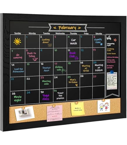 Amazon.com : TORASO Calendar Chalkboard, 23.6 x 31.5 inches