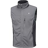 Little Donkey Andy Men's Lightweight Softshell Vest, Windproof Sleeveless Jacket for Running, Hiking, Cycling, Golf