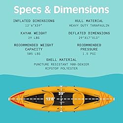 Retrospec Coaster Tandem Inflatable Kayak - 2