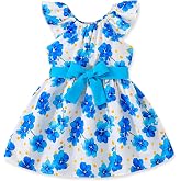 Toddler Baby Girl Dresses Ruffle Sleeveless Little Kid Floral Summer Beach Sundress Party Hawaii Boho Outfits