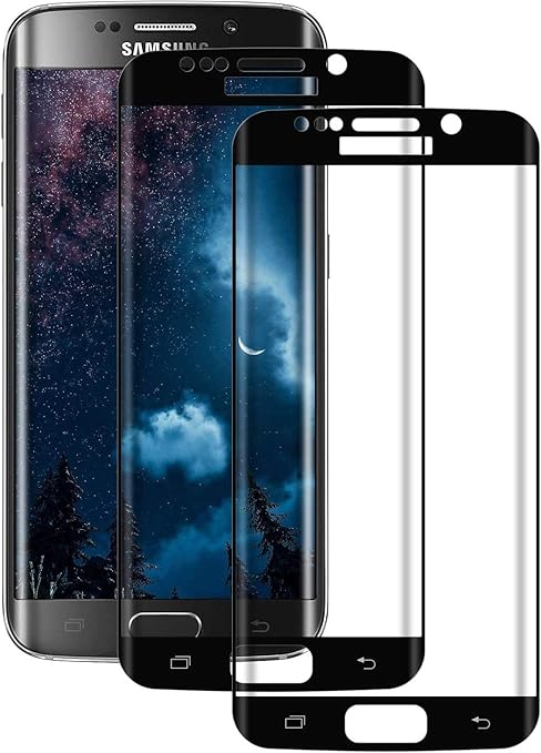 Amazon Galaxy S7 Edgeフィルム 2枚 ギャラクシー Galaxy S7 Edge Sc 02h強化ガラスフィルム 人気商品 3dラウンドエッジ加工により 業界最高硬度9h 99 透過率 指紋防止 良いタッチ感度 Galaxy S7 Edge保護フィルム S7 Edge ブラック スクリーン