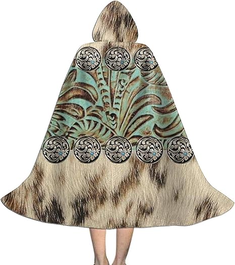 Romance-and-Beauty Capa para niños Capa rústica marrón Verde Azulado