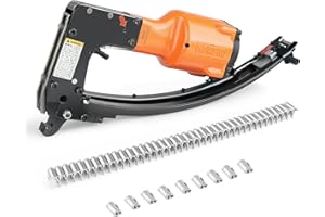 Kamsin M66K Pneumatic Clinch Clip Tool - Air Power Clinching Fastener Gun for Spring Mattress, Car Seat - Industrial Snap Fas