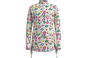 COOLIBAR Girls' Ruche Long Sleeve Swim Shirt - UPF 50+ Sun Protection - Lawai