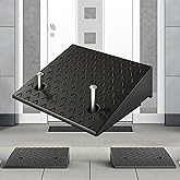 Nisorpa Rubber Curb Ramps for Driveway Wheel Riser, 40000 lbs Heavy Duty Ramps for Low Cars, Sidewalk Threshold Ramp Works fo