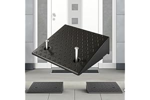 Nisorpa Rubber Curb Ramps for Driveway Wheel Riser, 40000 lbs Heavy Duty Ramps for Low Cars, Sidewalk Threshold Ramp Works fo