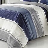 Fusion Betley Classic Wide Stripe Duvet Cover Set – Blue King view 4