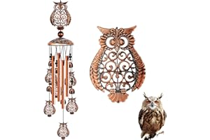JUNQIU US JUNQIU Owl Wind Chimes for Outside, Owl Gifts for Women, 35in Owl Decor Windchime, Gifts for Women, Gifts for Mom