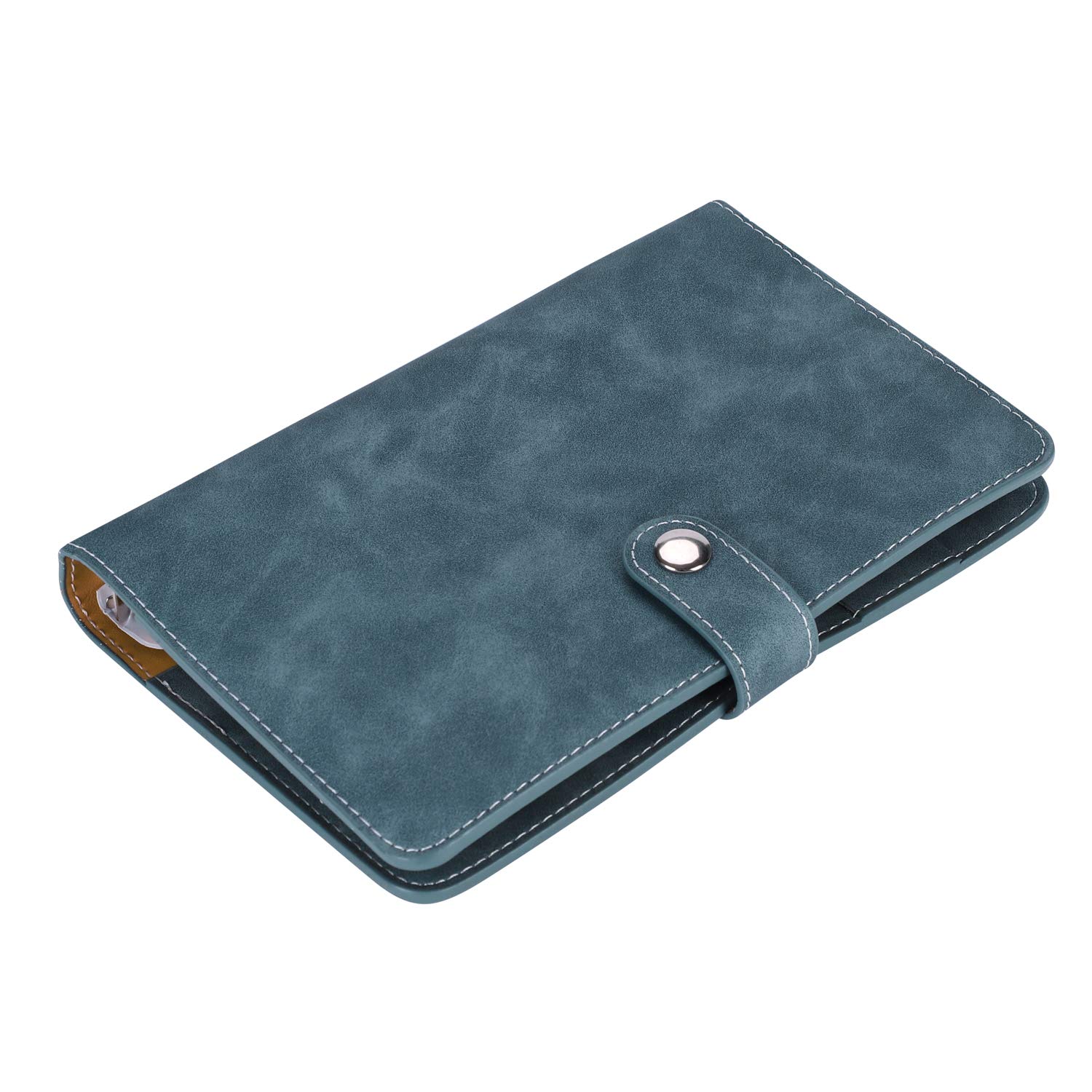 A6 PU Leather Notebook Loose Leaf 6 Ring Binder for A6 Filler Paper Refillable Writing Journal Notebook Personal Planner Binder Practical Multi-pocket Stationery Supplies for Home Office School — image 1