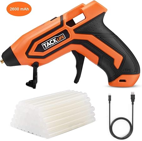 Pistola de Silicona, 3,6V, 50 Barras de Pegamento, PGG01B