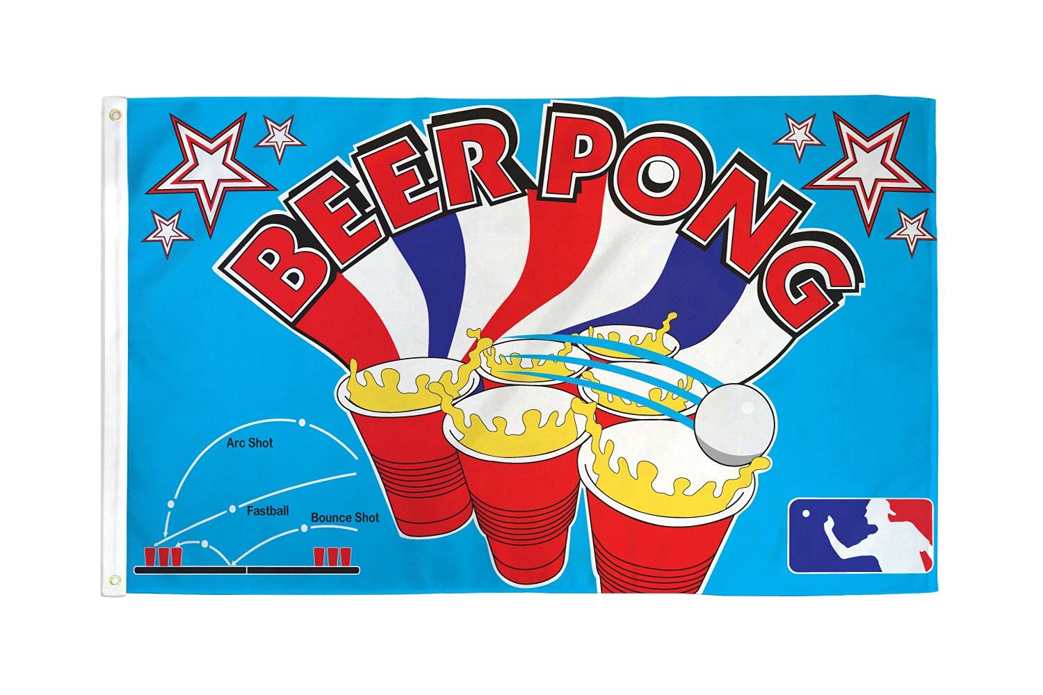 AZ FLAG - Beer Pong Flag - 3x5 Ft - 100D Polyester Alcohol Game Banner with Two Metal Grommets - Fade Resistant - Vivid Colors - 3' x 5' Feet - 150x90 Cm