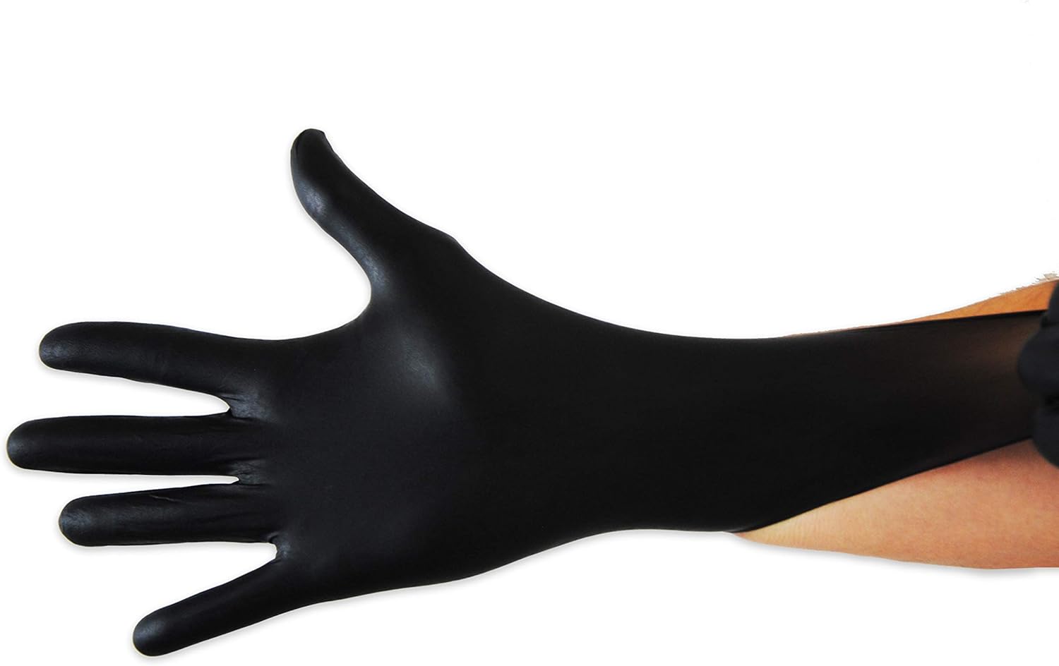 KMINA Nitrile Gloves, Multipurpose, Powder Free and Latex Free Disposable Gloves, Black (100, Medium) - Image 4