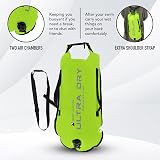 Ultra Dry Adventurer Swim Buoy Tow Float 28L Dry Bag Green with Case view 3