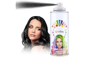 Temporary Hair Color Spray,Temporary Hair Color Wax,Azonbey Kids Hair Wax Dye Pomades Disposable Natural Hair Strong Style Gel Cream Hair Dye-On 1-Day Washable (#Black)