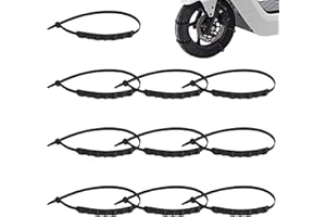 Snow Chains for Motorbike E-bike, 10Pcs Non-slip Tire Chains, Universal Wheel Chains for Snow Nylon 20 Teeth Winter Snow Tire