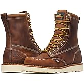 Thorogood American Heritage 8” Moc Toe Work Boots for Men Made with Full-Grain Leather, Soft Toe, Slip-Resistant Wedge Outsole and Comfort Footbed; EH Rated