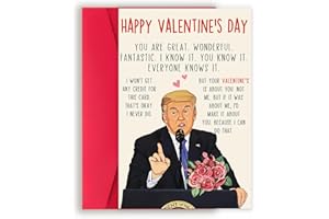 FANCYLUCKY Funny Trump Valentines Day Card for Husband Wife, Sweet Valentines Day Gifts for Him Her, Humor Valentine's Day Cards Gifts for Boyfriend Girlfriend, Mens Valentines Gifts
