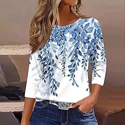 LPIGOH 3/4 Sleeve Tops for Women Dressy Casual
