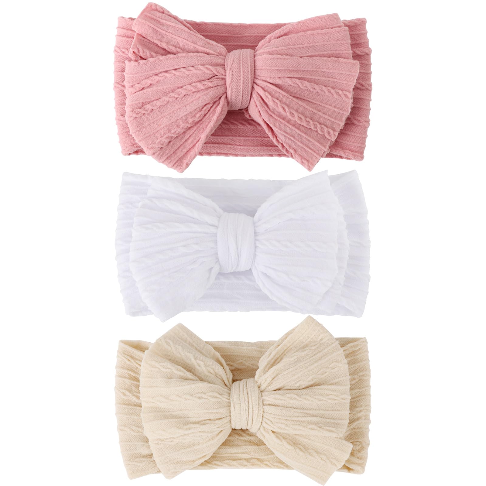 Photo 1 of AQOKKA Baby Bows Headbands Nylon Baby Girl Headbands Soft Handmade Hairbands Toddler Hair Accessories for Girls Baby Newborn Infant Kids