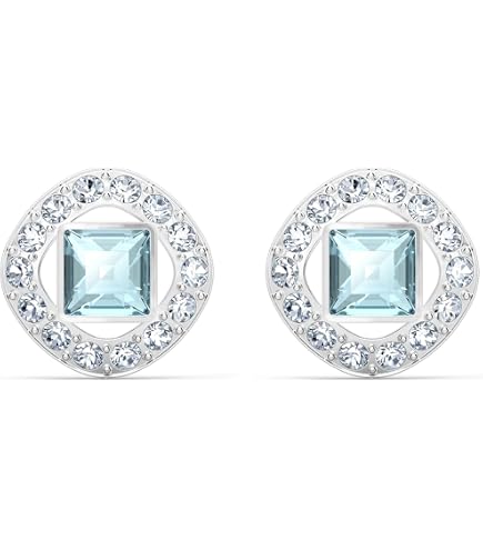 Amazon.com: Pendientes de botón Una Swarovski 5625535 corazón