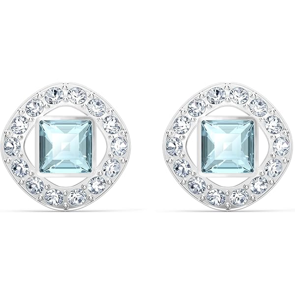 Amazon.com: Pendientes de botón Una Swarovski 5625535 corazón