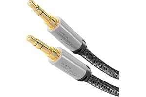 Aux Cord – 3.5mm Audio Cable – 4ft– Designed in Germany with Break-Proof Metal Plug (Headphone & aux Cable for iPhone/car/Lap
