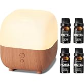 InnoGear 150ml Essential Oil Diffuser 4 Hotel Collection Fragrance Oil Gift | Hotel Scent, White Tea, Sandalwood, Aromatherapy, Type-C, Cool Mist Humidifier, Automatic Shut-Off, 8 Color, Blend Oils