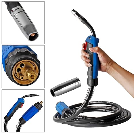 Topwill Schweißbrenner MB15 Schlauchpaket Schutzgas CO2 Welding Torch Gun Hals für MIG/MAG Schweißgerät (3m)