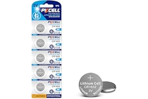 PKCELL CR 1632 Lithium Battery 3V CR1632 Battery (5-Count (Pack of 1))