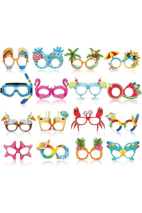 Photo Props 3-Pair Shark Sunglasses Set Wacky Blue Shark Frame