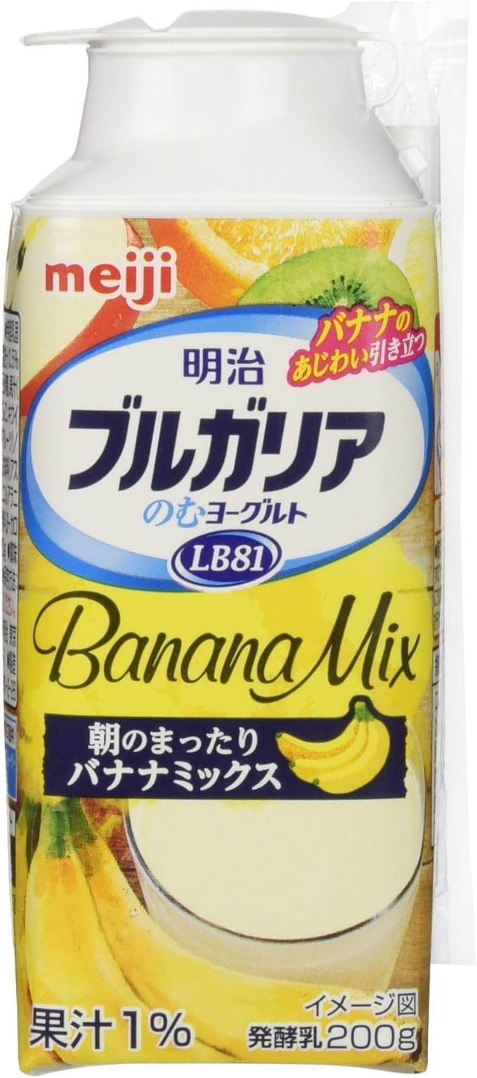 Amazon Co Jp 冷蔵 明治ブルガリアのむヨーグルト朝の健康バナナミックス0g Food Beverage Alcohol