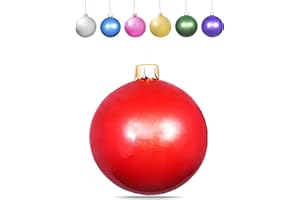 COSTUME AGENT Inflatable Oversized Ornaments Jumbo Christmas Balls 15" 18" 25" or 30" inches Holiday Decorations Indoor Outdoor