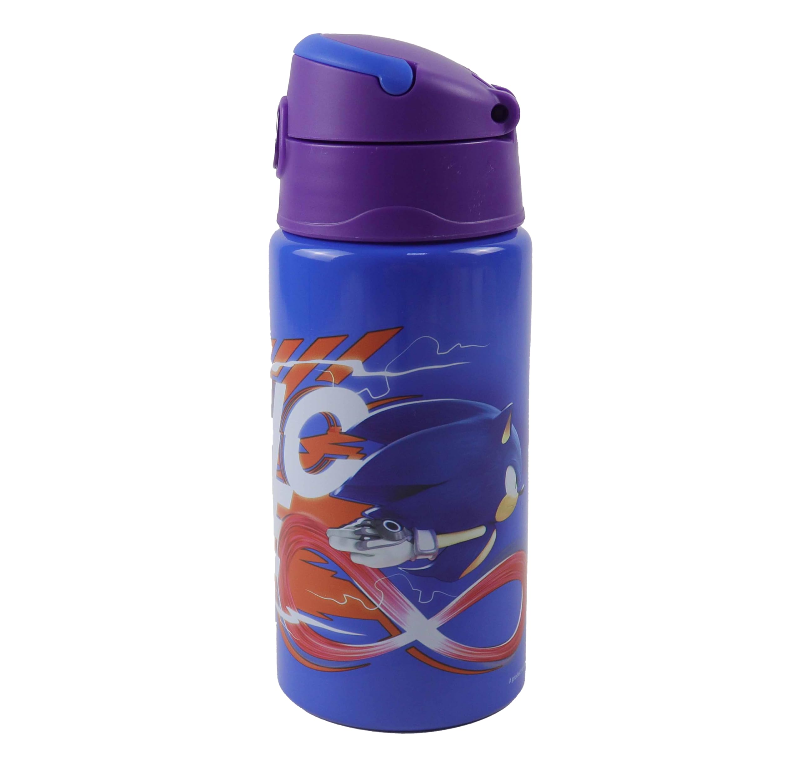Sonic Characters Reusable Aluminium Sports Bottle 500ml - Holiday, Back to School Water Drinking Kids Lunch Children (Sonic)