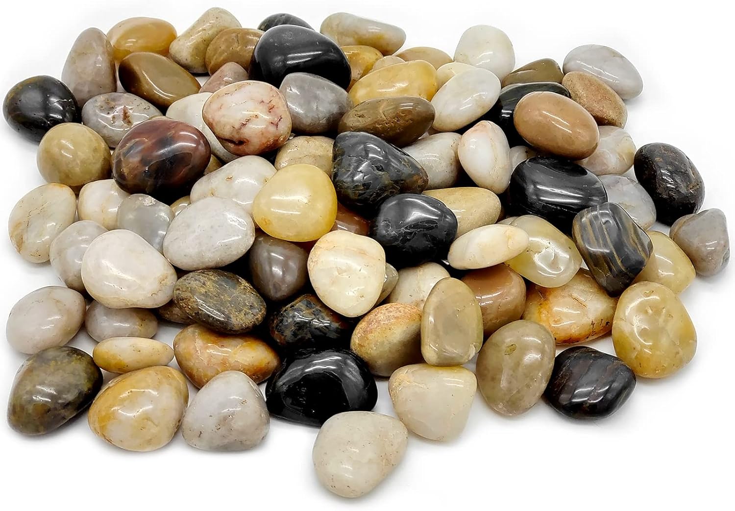 Hardscaping Materials - Cerpourt 5lb Polished Pebbles for Plants,Gardens, Décor, Landscaping, Succulent, Terrarium, Decorative Rocks-Natural Stone Pebbles,Smooth Mixed Color Pebbles Gravel,Outdoor Decorative Stones