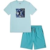 Hurley boys Graphic T-shirt and Shorts 2-piece Outfit Set