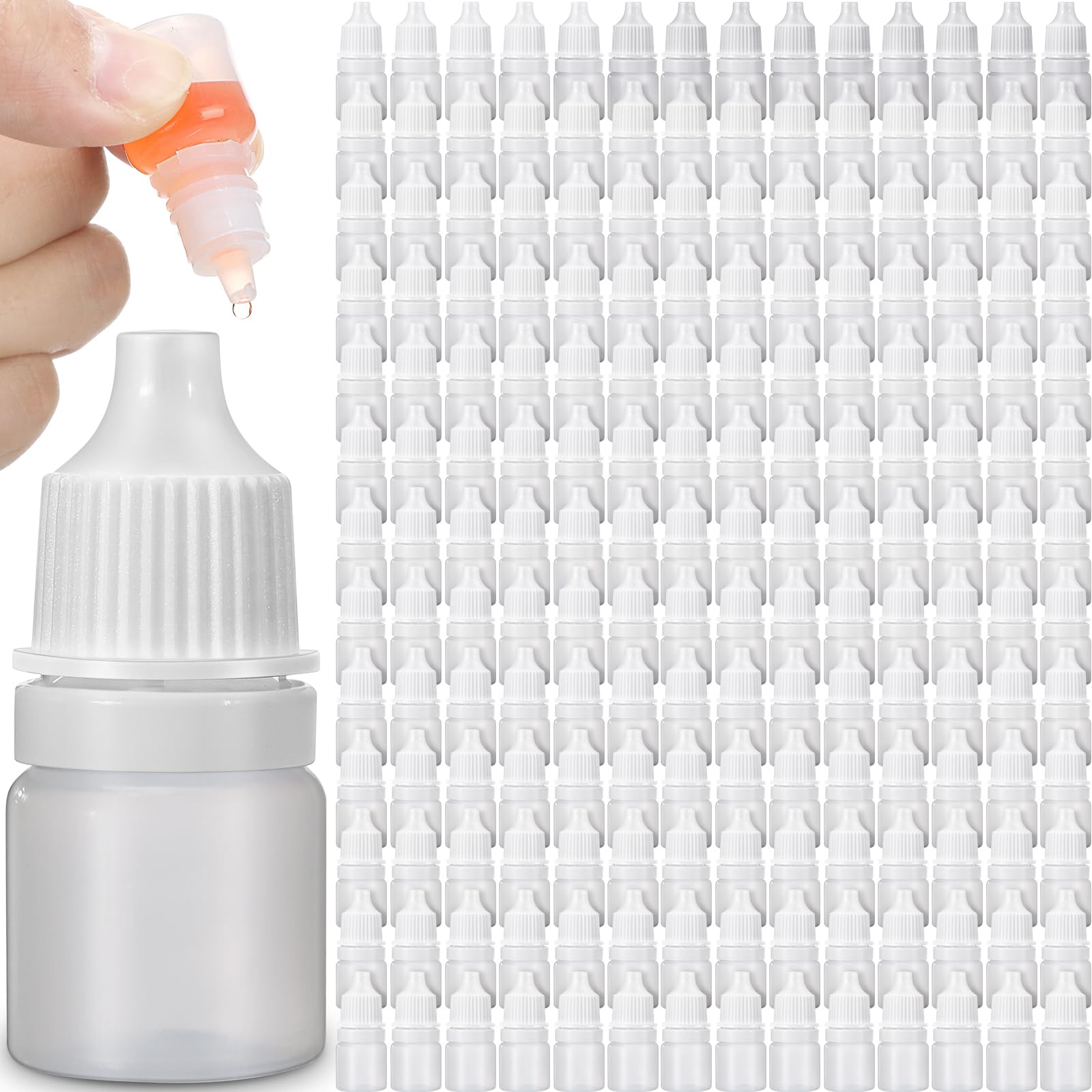 Photo 1 of Umigy 200 Pcs Dropper Bottles Empty Eye Dropper Bottle Small Liquid Plastic Container 3 ml Portable Squeezable with Caps and Plug for Oil Eye Liquid Storage