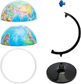 EXERZ World Globe 30cm Political Map Self-Assembly Educational Globe view 4
