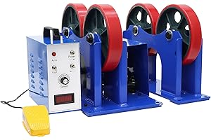 HayWHNKN 110V Tank Turning Welding Rolls Linkage Roller, Rotary Welding Positioner with 0.8"-32" Working Diameter Adjustable,
