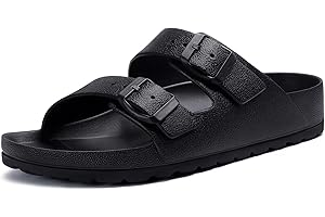 KIDMI Women's Comfortable EVA Sandals with Medium Arch Support, Adjustable Buckle Summer Beach Slide Sandal