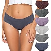 Altheanray Womens Underwear Cotton Underwear for Women Seamless Hipster Bikini Briefs Panties 6 Pack