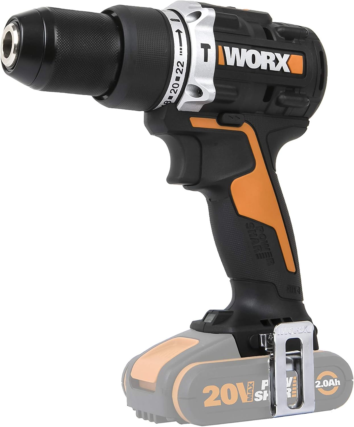 WORX Nitro 18V (20V MAX) Cordless Impact Drill, PowerShare, Brushless Motor, 60Nm,13mm Chuck, Variable Speed Control