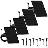 4 Pack 6W Solar Panel for Blink Camera, High-Efficiency Monocrystalline Silicon Solar Panels Compatible with Blink Outdoor 2K+, 4(4th Gen)/(3rd Gen)/XT3,XT2/XT,IP66 Wterproof,10Ft Outdoor Power Cable