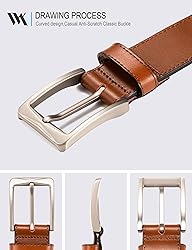 WOLFANT Men's 35mm Dress Casual Belt,100% Italian