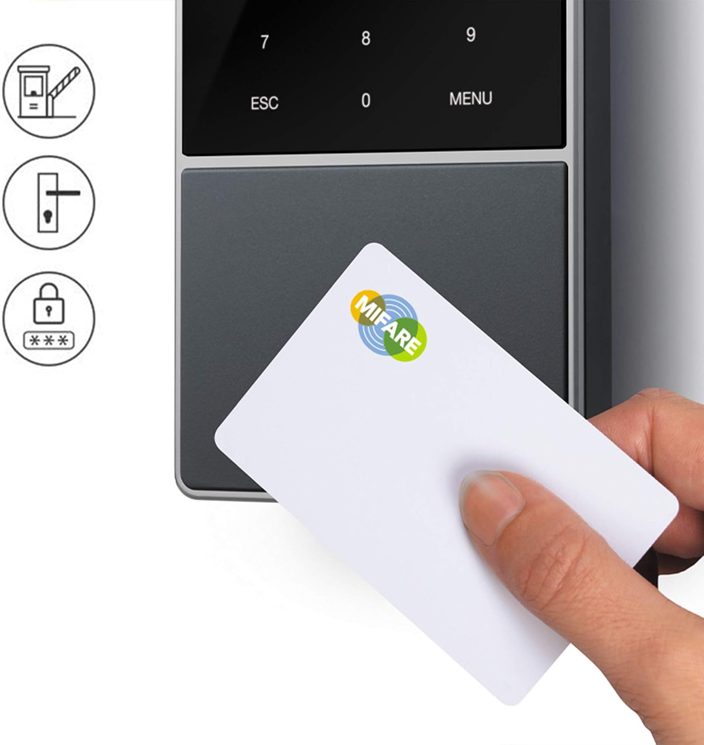 TimeMoto TM-818 SC Cloud-Based Employee Time Clock, works With Contactless Smart Access Cards, RFID Badge/Keyfob, PIN - Image 3