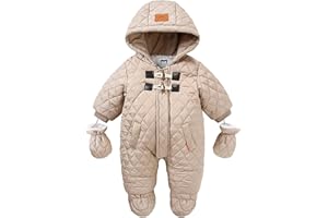 IBOBOOM Toddler Snowsuit Baby Winter Clothes Boy Infant Girl Snow Wear 3-6-9-18-24 Month