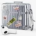 KOREDA Compatible with AirPods 3rd Generation Case Cover, Cute Funny Suitcase Design Case for AirPods 3 2021, Fashion Protective Hard Case for Women Men with Keychain (Silver)