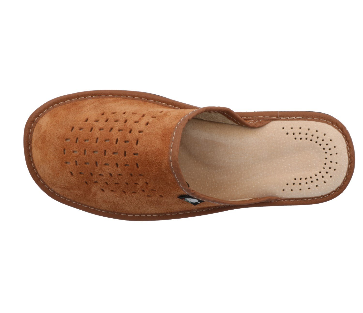 Men\'s Slippers From Suede, With Orthopedic Insoles From Foam With Memory, Size 9 UK / 43 EU, Brown